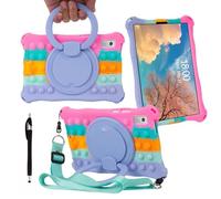 Misenya Case for Lenovo Tab M9 Tablet 9-inch 360° Rotating Colorful Silicone Case Kid-Friendly case for Lenovo Tab M9 (310FU) (Colorful Pink, 360° Rotating Type)