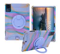 Misenya Case for Teclast T65 MAX 13-inch Tablet, Multi-Angle Viewing, Silicone Multi-Purpose Case (Colorful Purple Pink)