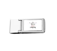Misery Loves Company Art Deco Fashion Slim Money Clip Stainless Holder Pocket Wallet