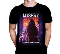 Misery Number One Fan Mens Tshirt Classic Horror Movie Print, Black Graphic T-Shirt, Film Poster Tee