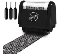 Miseyo Identity Theft Protection Roller Stamp Set - Black (3 Refill Ink)