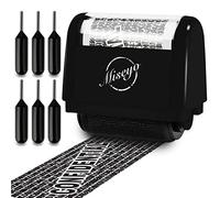 Miseyo Identity Theft Protection Roller Stamp Set - Black (6 Refill Ink)
