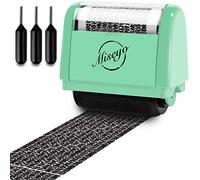 Miseyo Identity Theft Protection Roller Stamp Set - Green (3 Refill Ink)