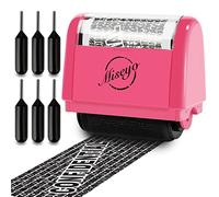 Miseyo Identity Theft Protection Roller Stamp Set - Peach (6 Refill Ink Incleded)