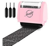 Miseyo Identity Theft Protection Roller Stamp Set - Pink (3 Refill Ink)