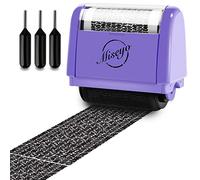 Miseyo Identity Theft Protection Roller Stamp Set - Purple (3 Refill Ink)