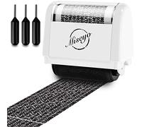 Miseyo Identity Theft Protection Roller Stamp Set - White (3 Refill Ink)