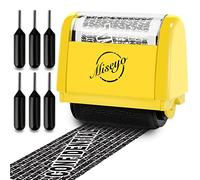 Miseyo Identity Theft Protection Roller Stamp Set - Yellow (6 Refill Ink)