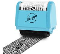 Miseyo Roller Stamp Identity Theft 1.5 Inch Privacy Protection - Blue