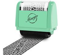 Miseyo Roller Stamp Identity Theft 1.5 Inch Privacy Protection - Green