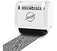 Miseyo Roller Stamp Identity Theft 1.5 Inch Privacy Protection - White