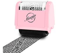 Miseyo Wide Roller Stamp Identity Theft Stamp 1.5 Inch Perfect for Privacy Protection,Anti-Theft Security Confidential Easy for Guard Personal Information Blockout - Pink
