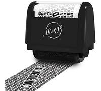 Miseyo Wide Roller Stamp Identity Theft Stamp 1.5 Inch Perfect for Privacy Protection - Black