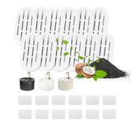 MISFANS Cearmic Cat Water Fountain Filters, 12 Pack Replacement Filters & 12 Pack Replacement Sponges Set for MISFANS and Other Automatic Pet Fountain Water Dispenser