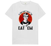 Misfits-Apparel Jeffrey Dahmer If You Can't Beat Em Eat Em Joke Spoof Kids Womens Mens T Shirt Large, White