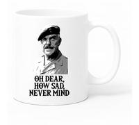 Misfits-Apparel Oh Dear How Sad Nevermind Coffee Tea Mug, 11oz, White Ceramic, Matte Non-Slip Handle