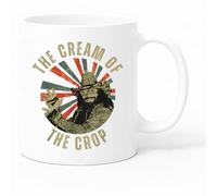 Misfits-Apparel The Cream of The Crop Coffee Tea Mug, 11oz, White Ceramic, Matte Non-Slip Handle