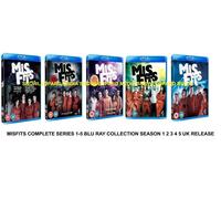 Misfits Complete Series 1-5 1 2 3 4 & 5 Blu Ray New & Sealed