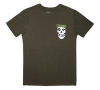 Misfits Mini Skull & Logo T-Shirt in Green | Size: Medium Misfits Green M