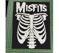 The Misfits Ribcage Back Patch Punk Rock Band XL DTG Printed Sew On