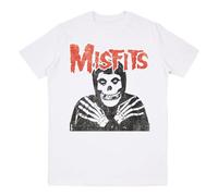 Misfits Shirt Novelty Skull Crossed Arms for Rock Band Fans T-Shirt Classic Famous Monsters T Shirt Unisex Youth Fit White, White, 3XL