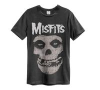 Amplified Unisex Adult Crew Misfits T-Shirt, Charcoal, XL