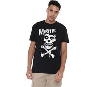 Misfits - Skull & Crossbones Unisex T Shirt, Black, X-Large