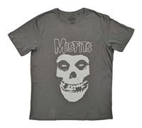 Misfits T Shirt Logo and Fiend Official Unisex Charcoal Grey XXL