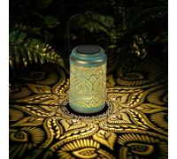 Misflam Solar Lanterns Garden Ornaments Outdoor Waterproof Metal Hanging Path Lights Patio Grandma Birthday Gift Backyard Porch Decor Pathway, Vintage