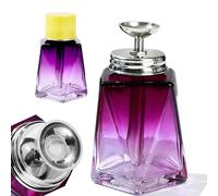 Misforu 5 Oz/ 150ml Nail Polish Remover Pump Empty Dispenser Bottle Push Down Glass Empty Pump Dispenser for Nail Polish Alcohol Makeup Remover Refillable Bottle Acetone Pump Dispenser, purple