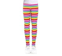 MisFox Girls Leggings Kids Full Length Tights Children Patterned and Plain Stretch Pants Colourful Cotton Trousers for Age 9-10 Years