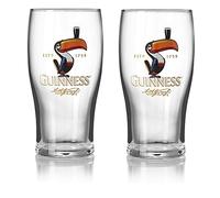 Mish Mash Gifts Guinness Official Merchandise Toucan 2 Pack Pint Glasses, 20oz, Barware