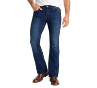 Mish Mash Men's Bootcut Jeans 1941 Seltzer - Dark Wash Blue Black Stretch Denim Jeans, Classic Five Pocket Bootcut Fit Casual Jeans for Men (UK, Waist & Inseam, 34, 30, Blue/Black)