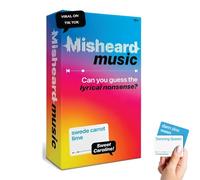 Misheard Music Game - Guess the Song or Artist w/ 500 Lyrical Nonsense Cards - Hilarious Family Games for Kids and Adults - Play in Teams - Fun Music Games for Karaoke & Party Entertainment