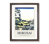 Mishima Pass By Katsushika Hokusai Exhibition Museum Asian Japanese Framed Print | A3 Walnut Framed Wall Art | Ready to Hang | Asian Nature Picture | Living Room Bedroom Lounge Office
