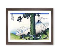Mishima Pass In Kai Province By Katsushika Hokusai Asian Japanese Framed Print | A3 Walnut Framed Wall Art | Ready to Hang | Asian Nature Picture | Living Room Bedroom Lounge Office
