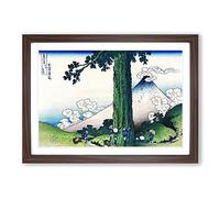 Mishima Pass in Kai Province by Katsushika Hokusai Framed Print | A2 Walnut Framed Wall Art | Ready to Hang | Asian Nature Picture | Living Room Bedroom Lounge Office