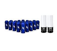Mishimoto MMLG-125-LOCKBL Aluminum Locking Lug Nuts, M12 x 1.25, Blue