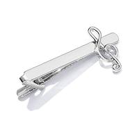 MISHITI Business Tie Bar Men Tie Clip Creative Silver High-end Fashion Clips Gifts Charms Jewelry Pins Music Note Decoration Shirt Suit Clothing Accessories