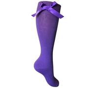 MISHOO 1 & 3 Girls Knee High Socks with Bow, School Cotton Socks, Girls Long Uniform Socks With Fluffy Ribbons Bow, Back To School, Party Wear Socks