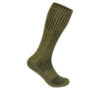 MISHOO 1 Army Style Long Knee High Military Combat Boot Socks, Thermal Cushioned Insulation for Training, Hiking, Rambling Socks Mlitary Green