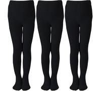 MISHOO® 1 Girls Bamboo Tights, Altra Soft Thick Formal Smart Casual, Back to School Footed Pantyhose, Ballet School Dress, Lightweight Stretchy Durable Opaque (UK, Age, 17 Years, 18 Years, 1, Black)