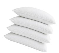 MISHOO 2 & 4 Pack Premium Soft Cushion Pads, 100% Polyester, Fade Resistant, White Fluffy Decorative Pillow for Sofa, Bed & Living Room, Made in Britain (4, White, 20 X 20(50cm x50cm))