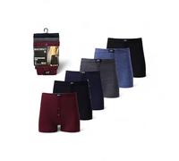 MISHOO 6 Men's Boxer Shorts Button Fly Underwear, Lightweight, Breathable with Elastic Waistband, Men Trunk Boxer Underwear Feel Every Day Comfort H Impact XXL Assorted