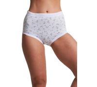 MISHOO® 6 Women's Cotton Full Mama Brief Underwear, 100% Cotton Women High Waisted Knickers, Stretchy Panties Ladies Maxi Full Comfort Fit Briefs Floral XOS