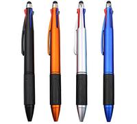 MiSiBao Stylus Pen 4-in-1 Multi-colored Ballpoint Pen Medium Point (1.0mm) for iPad, 4-Pack
