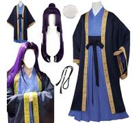 Misiedoi The Apothecary Diaries Cosplay Costumes Jinshi Cosplay Costume Hanfu Kimono Uniform, Outfit+wig, S