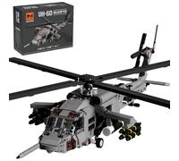 MISINI M7003 UH-60 Armed Helicopter Building Blocks Set, 1159 Pieces Military Series Air Force Medium Utility 1:35 Proportion Helicopter Building Kit, Adult Collection Toy Gift Model Aircraft