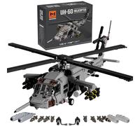 MISINI M7003 UH-60 Armed Rescue Helicopter Building Blocks Set, 1159 Pieces Military Series Air Force Medium Utility Helicopter, Adult Collection Toy Gift Model Aircraft