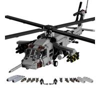 MISINI M7003 UH-60 Black Hawk Helicopter Building Blocks Set, 1159 Pieces Military Series Air Force Medium Utility Helicopter, 1:35 Adult Collection Toy Gift Model Aircraft